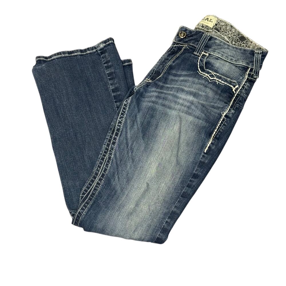 Ariat Real Women's Mid Rise Boot Cut Jeans Pre-Owned Size 32R - Picture 7 of 8